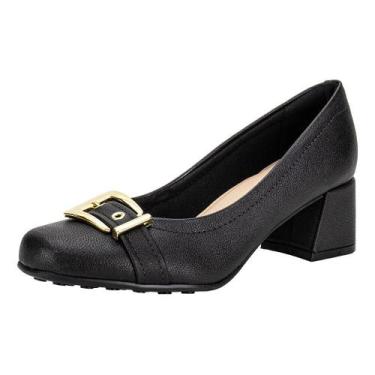 Imagem de Sapato feminino salto grosso modare 7373117, Preto, 35
