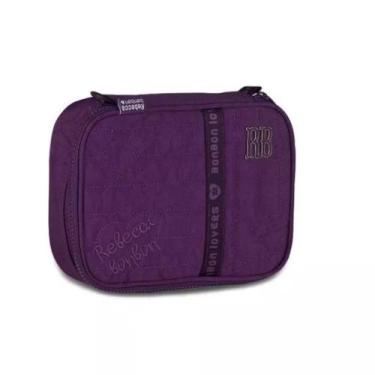 Imagem de Estojo Simples 16x22x6 Rebeca Bombom RB27004 Cor:Rosa, Roxo
