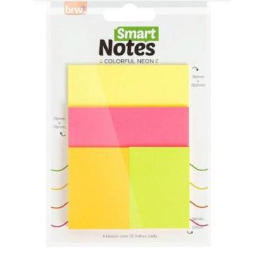 Imagem de SMART NOTES COLORFUL NEON BRW - Blocos Adesivos Coloridos