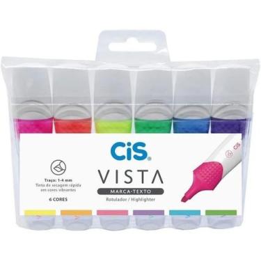 Imagem de Marca Texto Vista Estojo com 6 Cores - Cis - Sertic