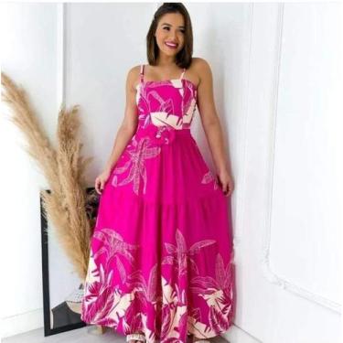 Imagem de Vestido longo florido pink - Valdirene Modas01 