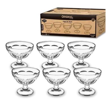 Imagem de Jogo Taças Em Vidro Sobremesa Sorvete Doces Kit Com 6 Peças - Original