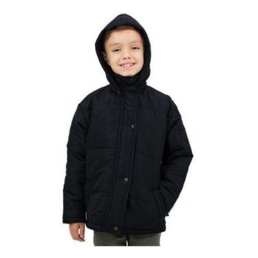 Imagem de Jaqueta Infantil Capuz 1 A 8  - Com Manta Térmica - Inverno - BLACK SA