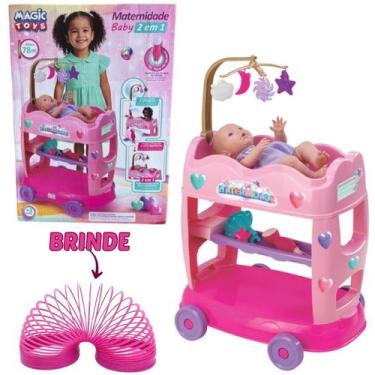 Imagem de Banheira de Boneca que vira Berço Boneca com Mobile e Chuveirinho - Ma