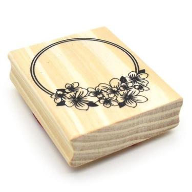Imagem de Carimbo Arte Fácil Círculo com Flores CA-769 - 3,3x10cm