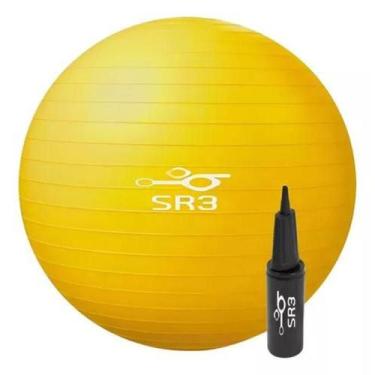 Imagem de Bola de Pilates 65cm  Com Bomba  Antiestouro  Suporta até 210kg  Ginás