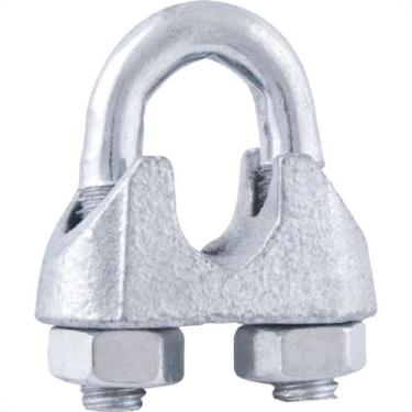 Imagem de Clips Cabo Aco Sao Raphael (L) 3/8'' - Kit C/50 Pecas