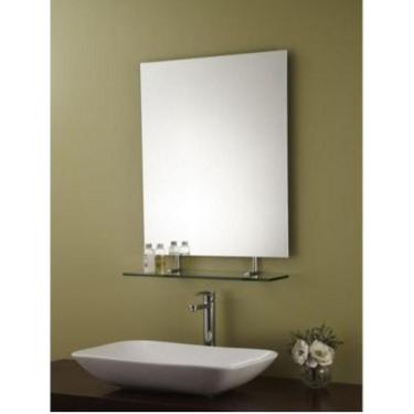 Imagem de Espelho com prateleira de vidro 100X80