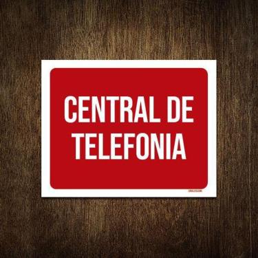 Imagem de Placa Sinalização Central De Telefonia 27X35