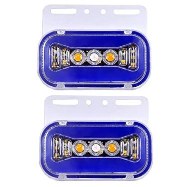 Imagem de 2 Peças Led Luzes Indicadoras Laterais De Caminhão De Carro Sinalizador Externo Lâmpada De Advertência Luz Traseira 24V,Blue