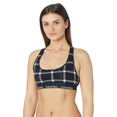Imagem de Calvin Klein Sutiã feminino de algodão moderno, Janela masculina preta, P