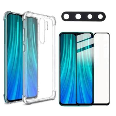 Imagem de Capa Capinha Anti Impacto + Película de Cerâmica 9D + Película de Câmera Para Redmi Note 8 Pro - (Hard Glass Store)