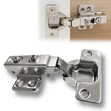 Imagem de Dobradiça Baixa 35mm Reta C/Amortecedor Pistão Porta de Armário Cozinha Guarda Roupa Móveis de Madeira Caneco de 32mm Dobradisa Dobradica 35mm