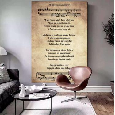 Imagem de HINO - "A paz Eu vos deixo" - LovePrints, 60x90cm
