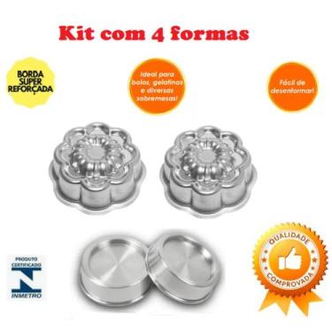 Imagem de Kit 4 Forma Bolo Decorado Com 2 Forma Ballerine Margarida e 2 Forma Ba