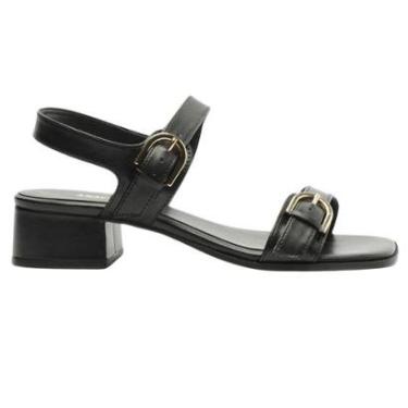 Imagem de Sandália Salto Bloco Fivela Dupla Elise  AnaCapri-Feminino