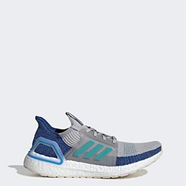 Imagem de T nis de corrida masculino Adidas Ultraboost 19 M, Grey Two / Shock Cyan, 8