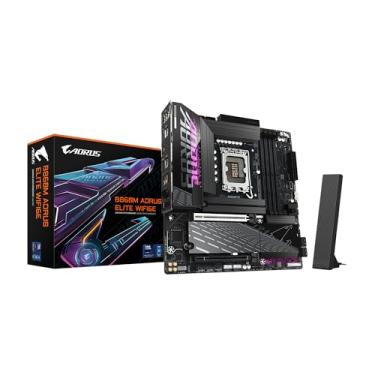 Imagem de GIGABYTE Placa mãe B860M AORUS Elite WIFI6E Intel Core Ultra (Série 2) LGA 1851, mATX, DDR5, 3X M.2, PCIe 5.0, USB-C, WIFI6E, LAN 2,5GbE, EZ-Latch