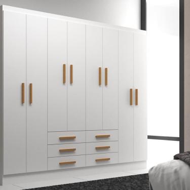 Imagem de Móveis para Quarto Guarda-Roupa 8 Portas Paris Branco
