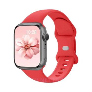 Imagem de Pulseira De Silicone De 45mm 44mm 40mm 41mm 49mm 38mm 42mm Para Apple 