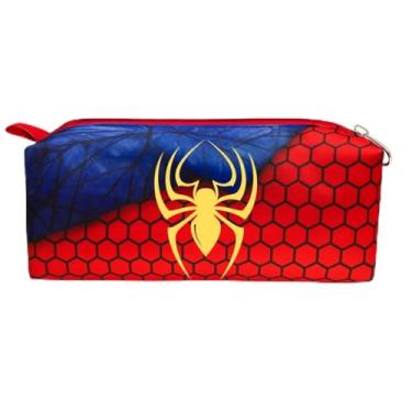 Imagem de Estojo Escolar Infantil Menina e Menino Espaçoso Grande Lapis e Caneta Juvenil Necesserie (Aranha 6)