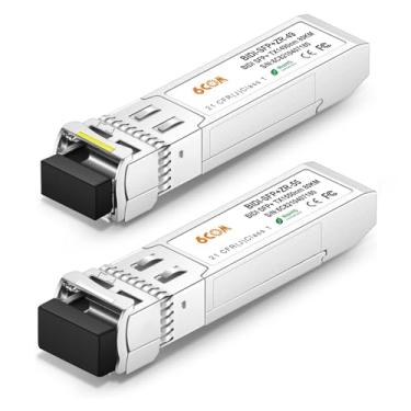 Imagem de 6COMGIGA Um par de transceptor 10G BiDi SFP+, 10GBase-BIDI 1490nm/1550nm SMF, até 80 km, compatível com Cisco, Ubiquiti, D-Link, Supermicro, Netgear e outros interruptores abertos