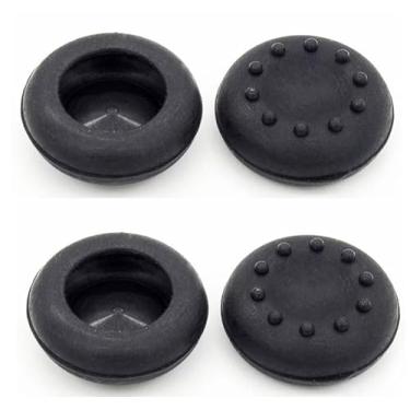 Imagem de JJLFresheners 4 Peças Capas De Joystick Silicone Analógico Preto Para Controle Ps4 Ps3 360 One, Controles Jogo E Padrão