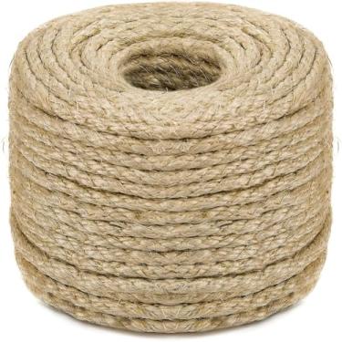 Imagem de Corda de sisal para arranhar gatos, substituição de torre de árvore para reparo de recuperação ou arranhador DIY (Natur, 10 mm, 15 m)