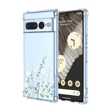 Imagem de EUAGVQY Capa para Pixel 7 Pro Google 7 Pro, estampa floral, transparente, à prova de choque, bumper de TPU macio, antiarranhões, capa protetora para celular para Google Pixel 7 Pro (flor perfumada)
