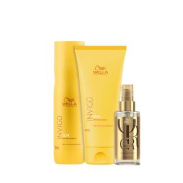Imagem de Wella Sun Sh 250ml + Cond 200ml + Oleo 100ml - Wella profissional