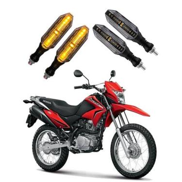 Imagem de KIT 4 Seta Esportiva Pisca de Led Modelo P26 Para Moto Honda NXR 150 B