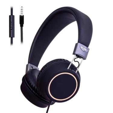 Imagem de Olyre Fones de ouvido infantis para escola, entretenimento, viagens, estéreo, dobrável, com fio, para crianças, com microfone HD para meninos e meninas, para computador, iPad, tablet, Chromebooks,