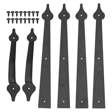 Imagem de Maçanetas Decorativas para Porta de Garagem, Estilo Americano, Alça de Garagem, Aço Carbono, Ferro Forjado, Decoração de Porta de Garagem, Dobradiças