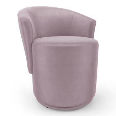 Imagem de Poltrona Orgânica Living Mavi Fixa Veludo Rosé - Desk Design