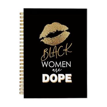 Imagem de Cadernos espirais Women Are Dope – Diário inspirador para mulheres, caderno espiral A5 para escrever diariamente, notas, falar na Bíblia, viagens, presentes motivacionais para mulheres negras e
