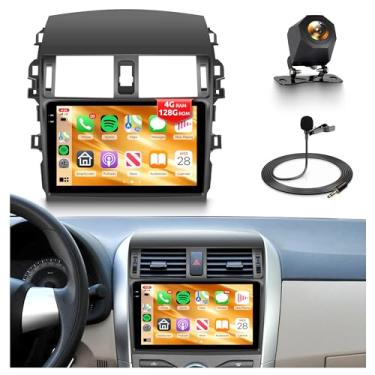 Imagem de Orderich Rádio automotivo Android 4G + 128G para Toyota Corolla 2009-2013 com carro sem fio CarPlay Android Auto, tela sensível ao toque de 23 cm, conexão espelhada, navegação GPS, WiFi, Bluetooth, FM