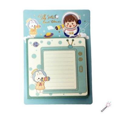 Imagem de Kit Bloco de Notas Autoadesivo Astronauta Cores:Verde - Dafu