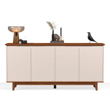 Imagem de Buffet 4 Portas Flow Off White Com Freijo