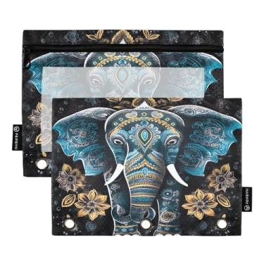 Imagem de Wassud Elefante pacote com 2 pastas para fichário com 3 furos, pasta organizadora de arquivos para casa, escritório
