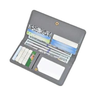 Imagem de Carteira Ultra-Fina Com Bloqueio RFID Para Mulheres, Bolsa Multi-Cartã