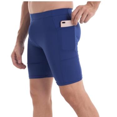 Imagem de Bermuda Segunda Pele com Bolso (M, Azul)