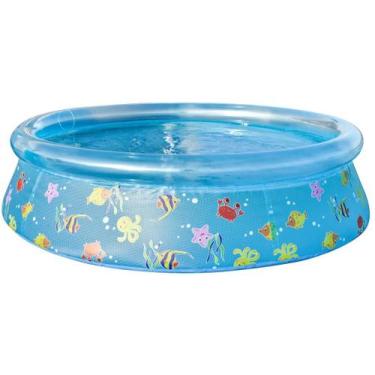 Imagem de Piscina Inflável Jilong 430L Animais Marinhos Azul 150x38cm