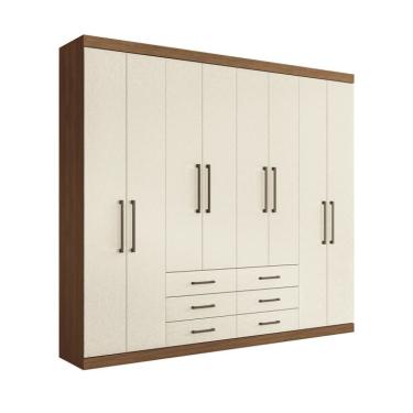 Imagem de Guarda-Roupa Casal Master 8 Portas 6 Gavetas Jatobá e Areia
