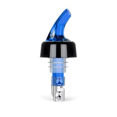 Imagem de Dispensador de bebidas Measure Pourer Drinks Wine Cocktail Beverages, bico de dosador automático de garrafa, bebida rápida, utensílios de bar para coquetéis ideais 28.3 g/30ml azul 2 pacotes