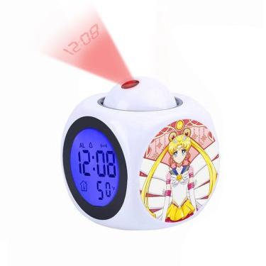 Imagem de Despertador digital LED Sailors Moons Square 8x8x8cm