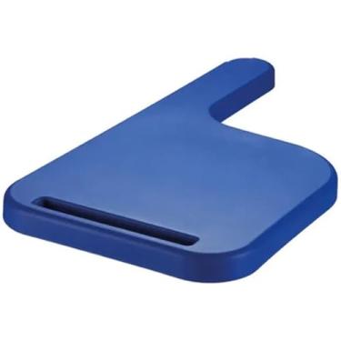Imagem de Prancheta Plástica Azul para Cadeira Universitária com Porta Lápis,Fácil Instalação,para Estudos, Leitura e Anotações