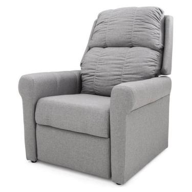 Imagem de Poltrona Reclinável MH-3601 Herval Estofada Linho Cinza AA