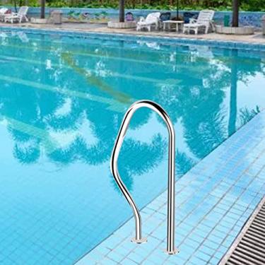 Imagem de KIDYBO Corrimão de entrada para piscina corrimão humanizado para piscina corrimão de spa de segurança trilho de escada de piscina para piscinas internas e externas, corrimão de aço inoxidável 304