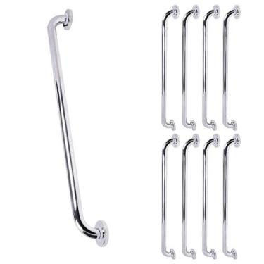 Imagem de Barra de Apoio Alca 80cm kit 8 Uni Acessibilidade Cadeirante Idoso Def