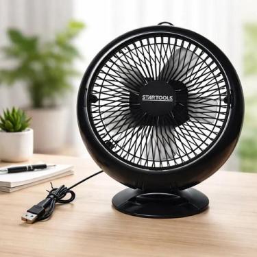 Imagem de Ventilador Mini USB Portatil Silencioso Preto Inclinável - Sem Marca